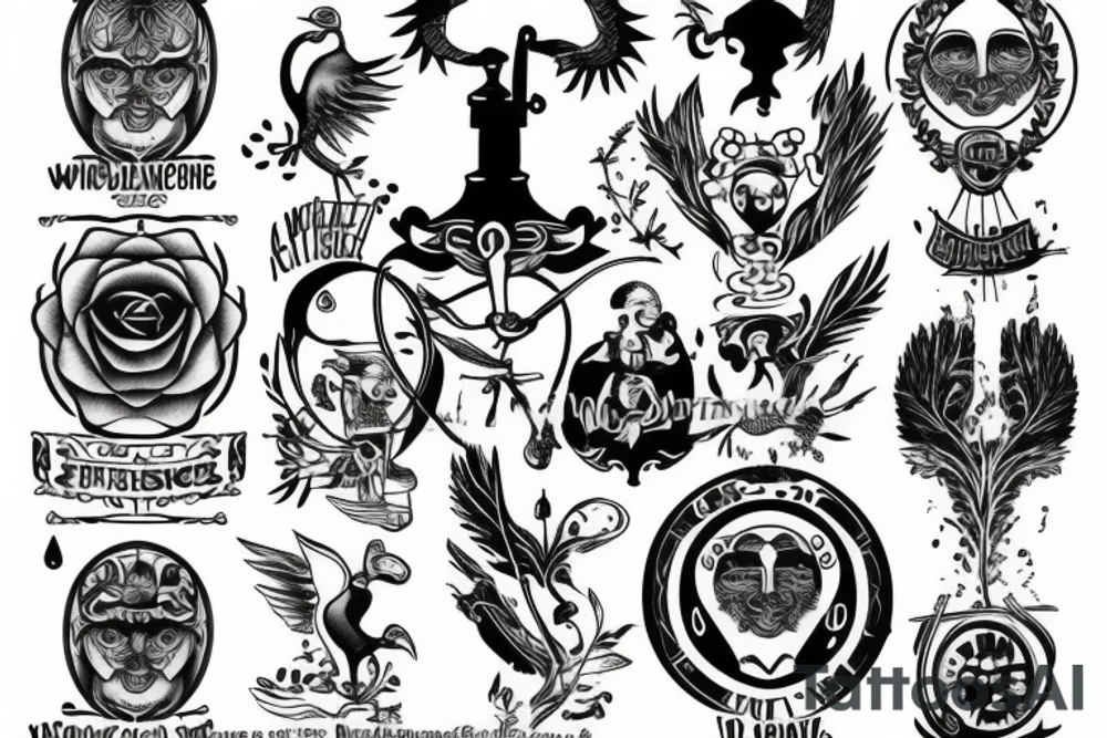 Wisdom temperance justice courage tattoo idea