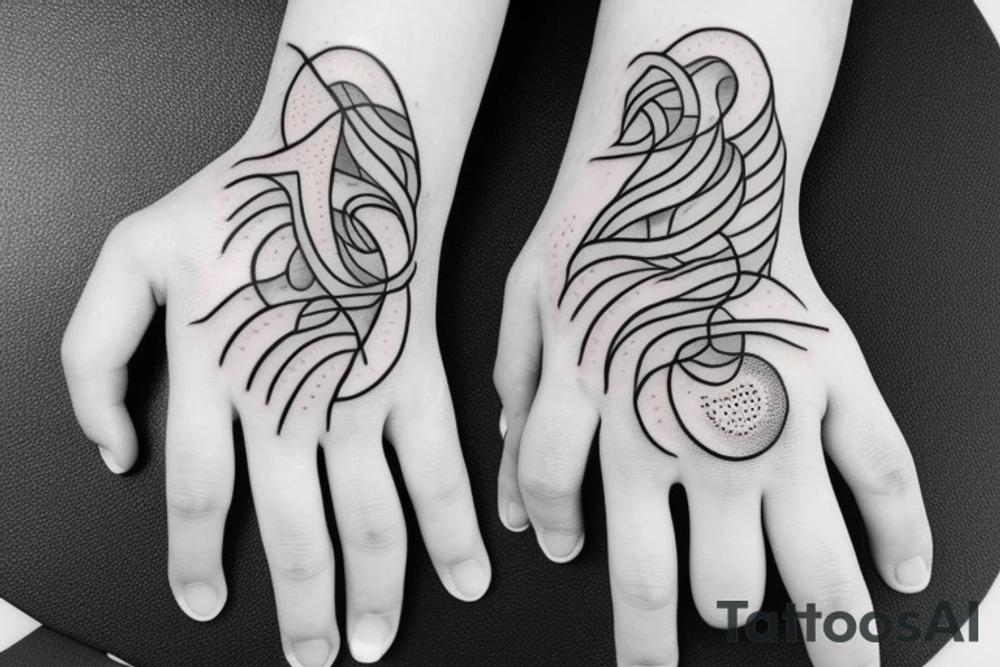 Hand making a three with the first three fingers tattoo idea