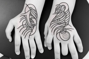Hand making a three with the first three fingers tattoo idea