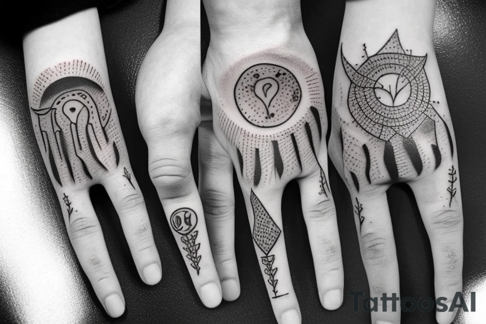 Hand making a three with the first three fingers tattoo idea Hand making a three with the first three fingers tattoo idea