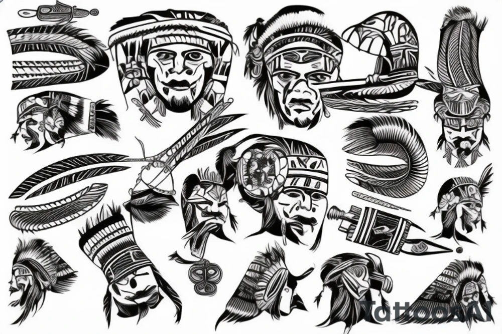 Tribal band with motorcycle enthusiasts tattoo idea
