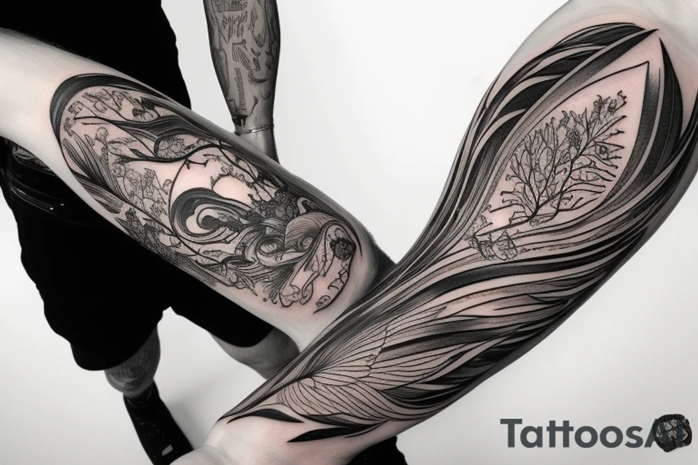 Nature lover, endless journey, driving tattoo idea