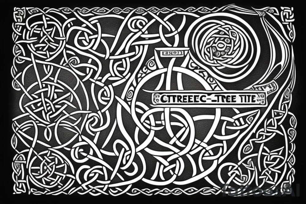 Celtic tree of life, gavel, hourglass, bear, microphone, yin-yang, Achilles, pyramids, DNA strand tattoo idea