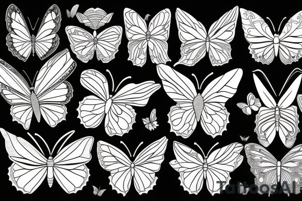damaged butterfly tattoo idea
