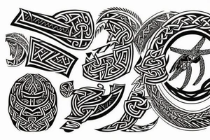 maori and viking style together tattoo idea