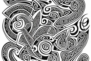 maori and viking style together tattoo idea