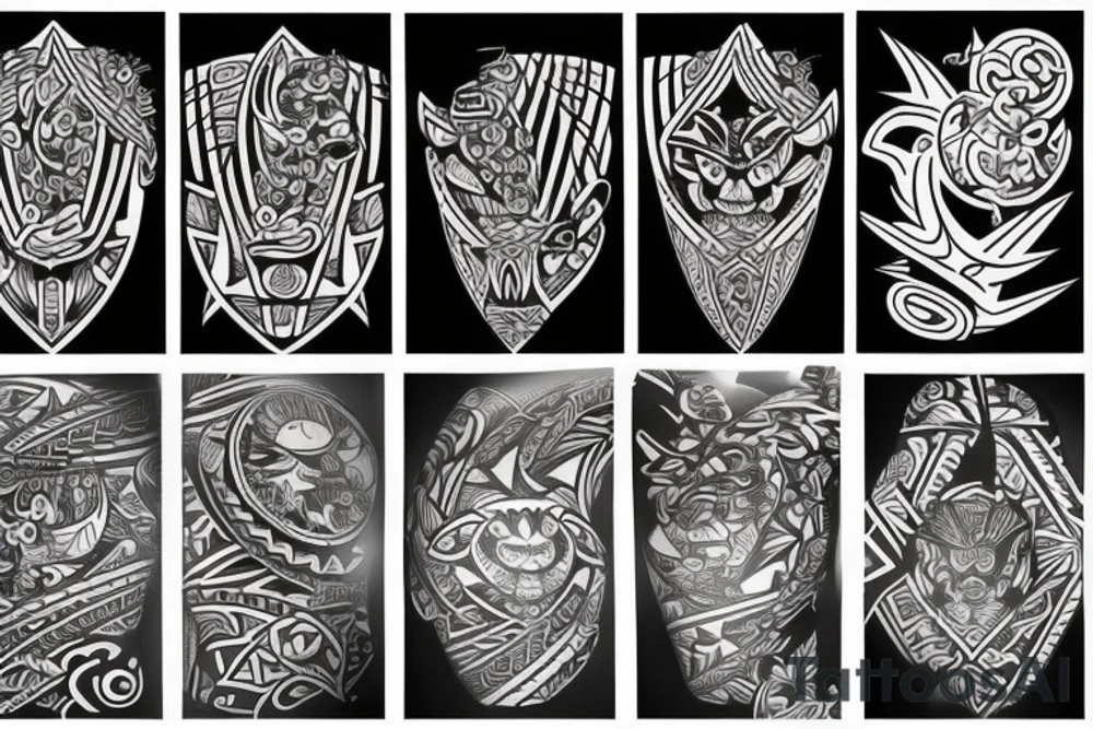 Polynesian half sleeve tattoo idea