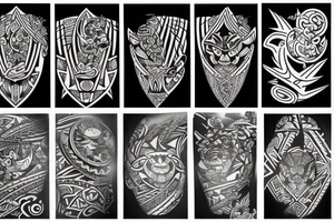 Polynesian half sleeve tattoo idea