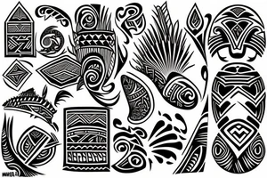 Polynesian half sleeve tattoo idea
