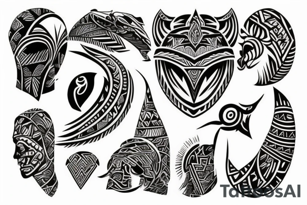 Polynesian half sleeve tattoo idea