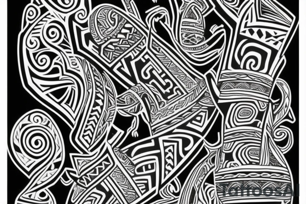 Maori half sleeve tattoo idea