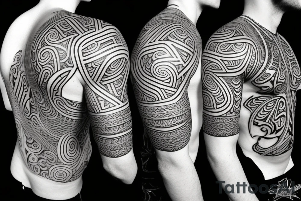 Maori half sleeve tattoo idea
