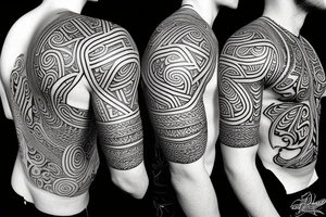 Maori half sleeve tattoo idea