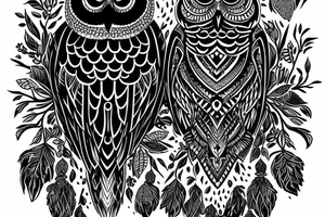black owl. Fierce. Wise. Masculine. tattoo idea