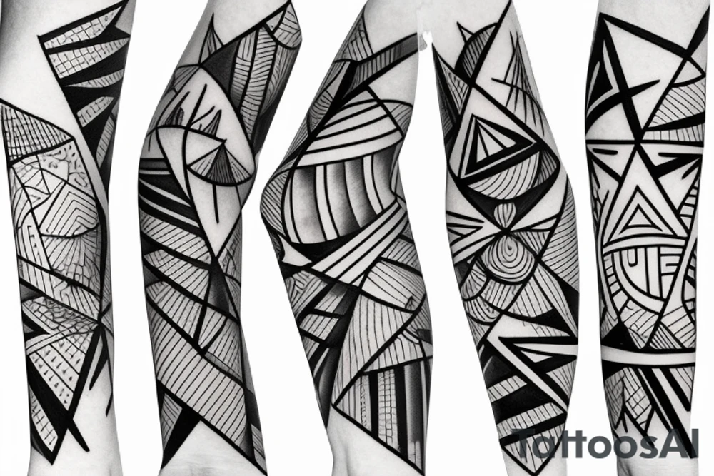 Geometric Forms with Mountains and friendship tattoo idea Geometric Forms with Mountains and friendship tattoo idea