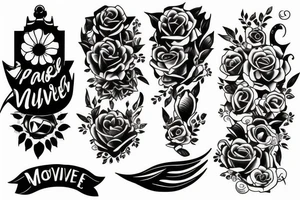 Motivative fashionable tattoo idea