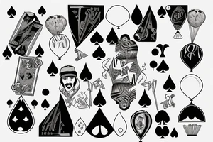 Playing Card, Rapper nf, balloons tattoo idea