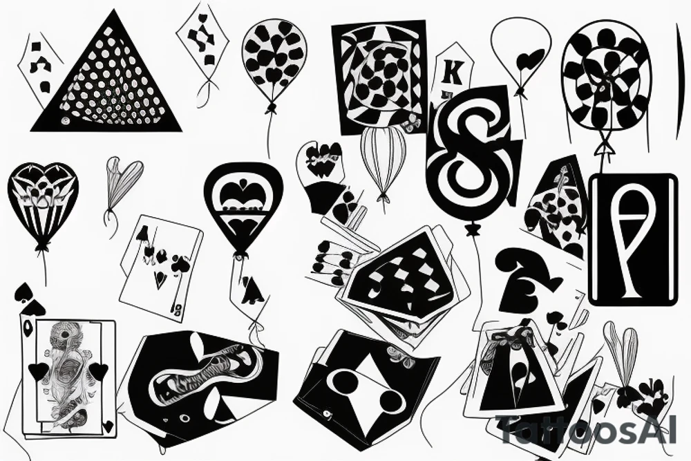 Playing Card, Rapper nf, balloons tattoo idea