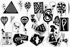 Playing Card, Rapper nf, balloons tattoo idea