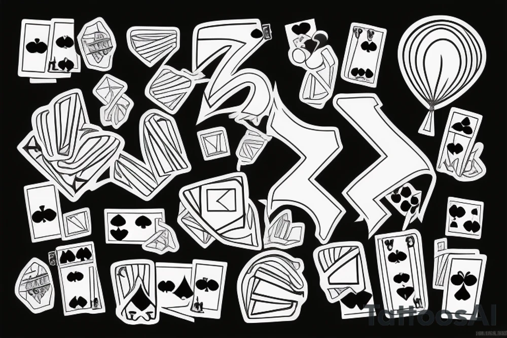 Playing Card, Rapper nf, balloons tattoo idea