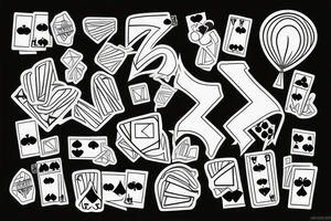 Playing Card, Rapper nf, balloons tattoo idea