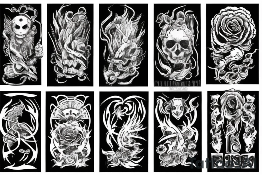 Rise from fire, full arm tattoo idea
