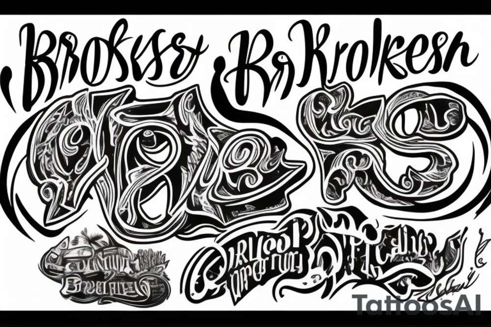 "broski" tattoo idea