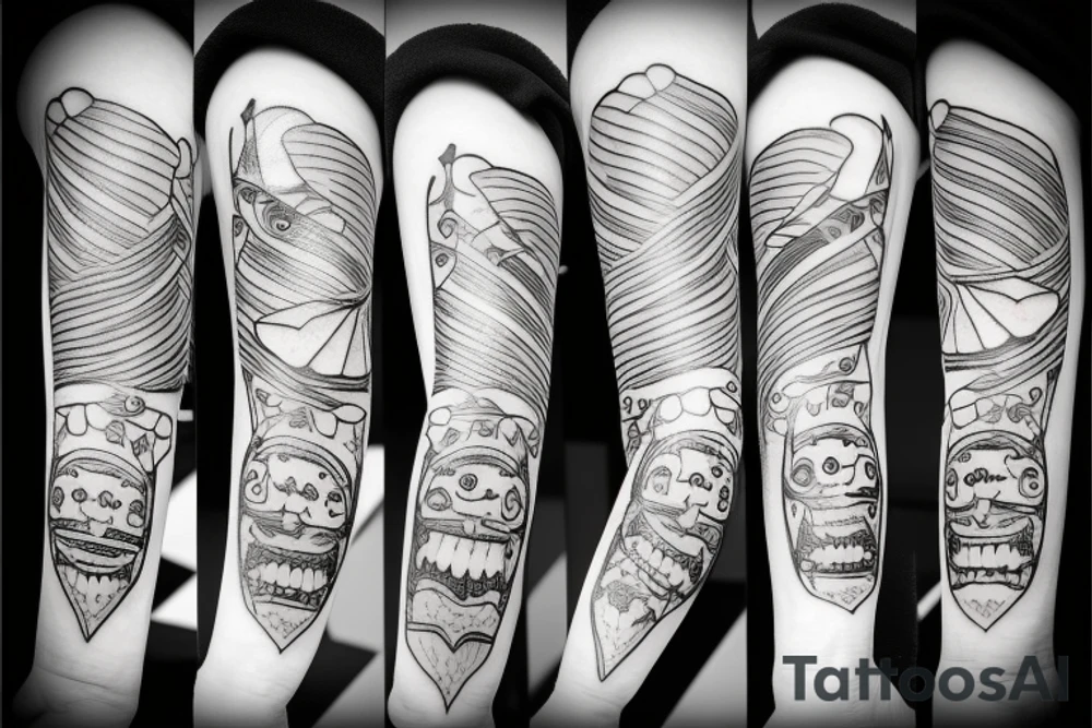 chattering wind up teeth tattoo tattoo idea
