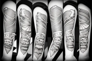 chattering wind up teeth tattoo tattoo idea