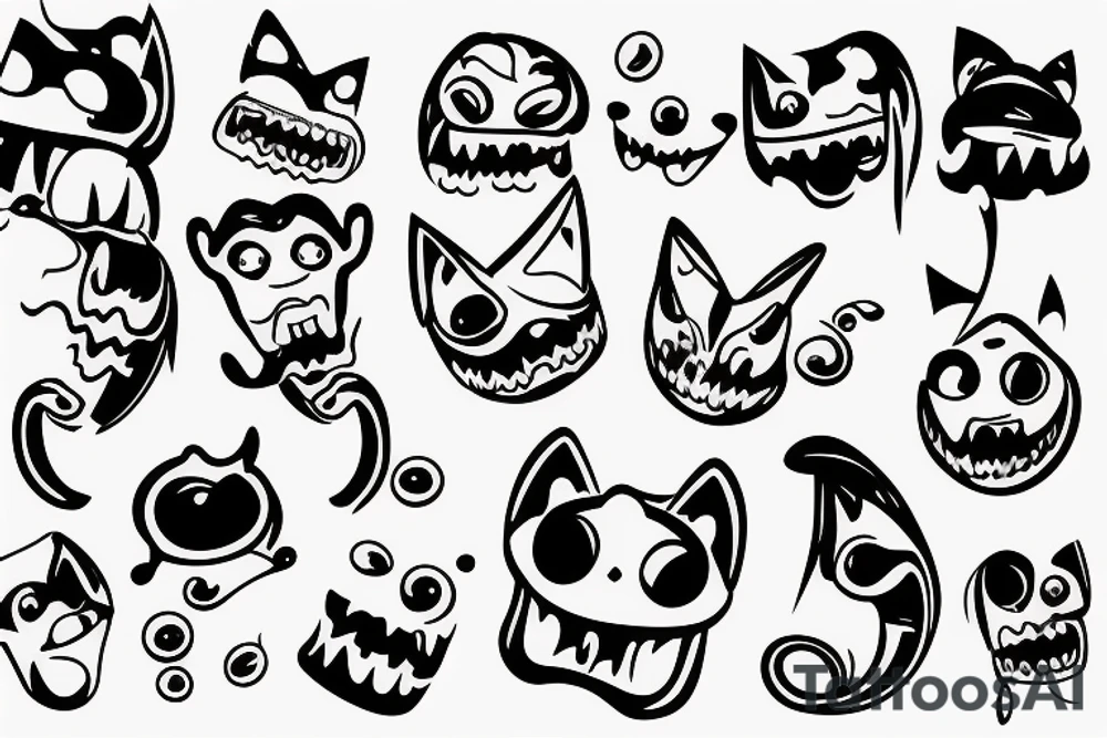 chattering wind-up toy
 teeth vibrating tattoo idea