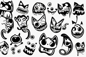 chattering wind-up toy
 teeth vibrating tattoo idea