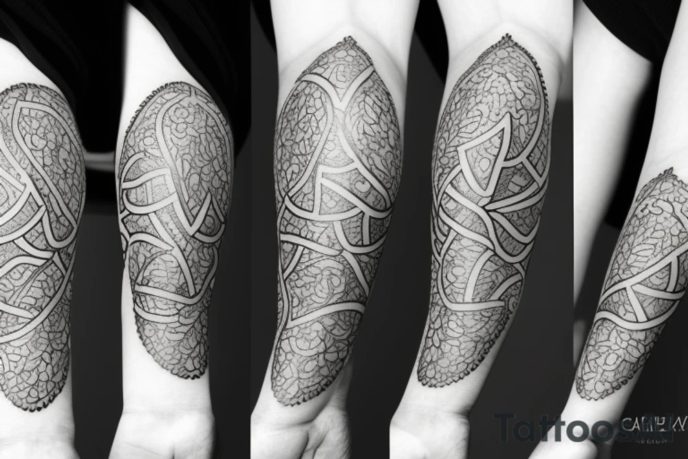 petals for armor tattoo idea