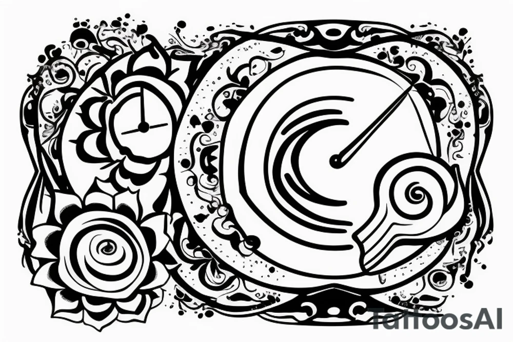 Hourglass and staircase. tattoo idea