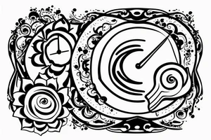 Hourglass and staircase. tattoo idea