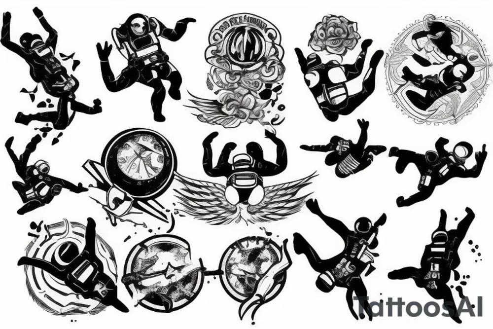 Person skydiving tattoo tattoo idea