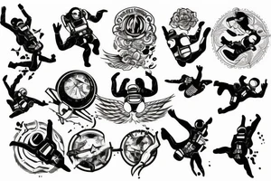 Person skydiving tattoo tattoo idea