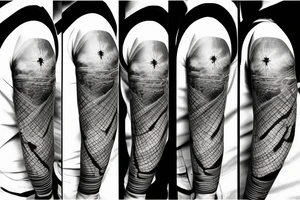 Person skydiving tattoo world map as background tattoo idea