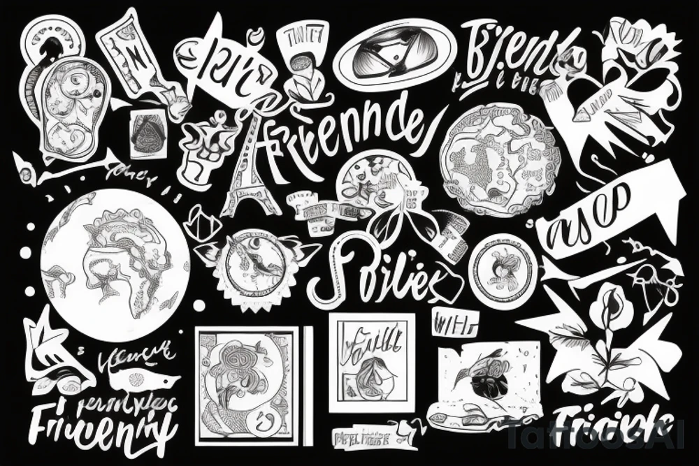 friendship and travell tattoo idea