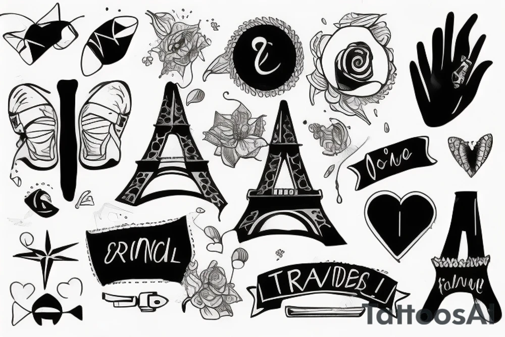 friendship and travell tattoo idea
