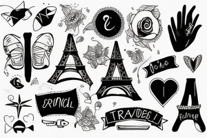 friendship and travell tattoo idea