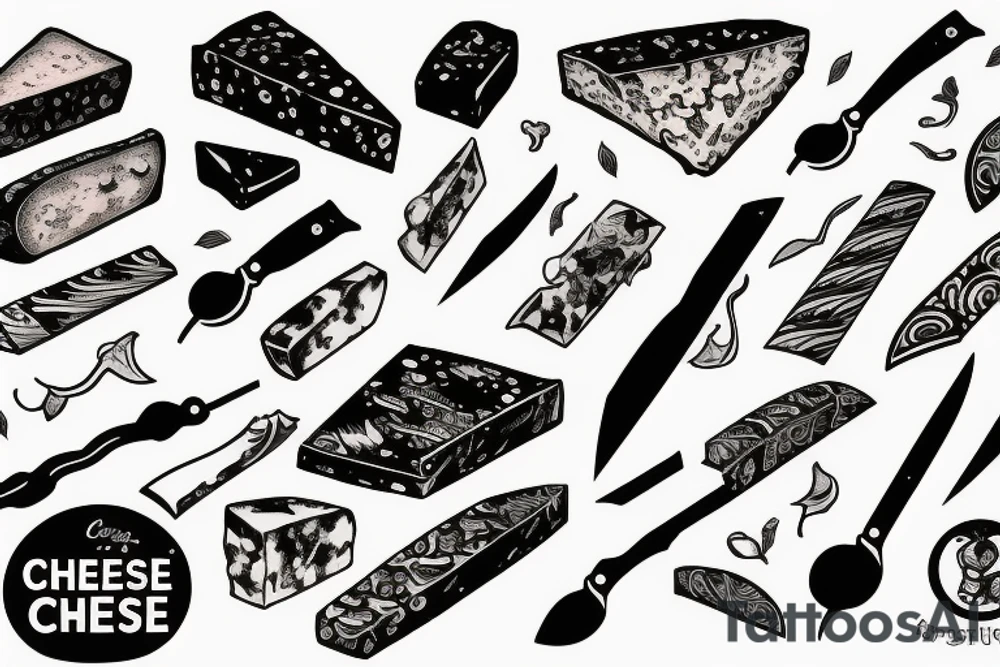 cheese knife tattoo idea