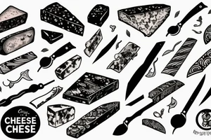 cheese knife tattoo idea
