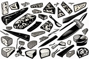 cheese knife tattoo idea