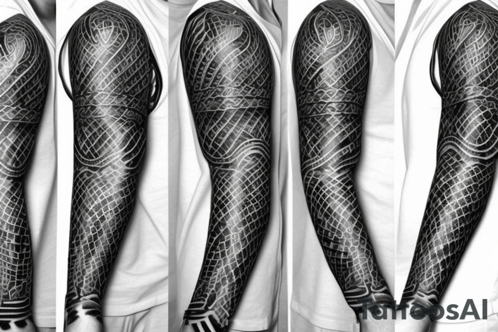 snake wrap around arm tattoo idea