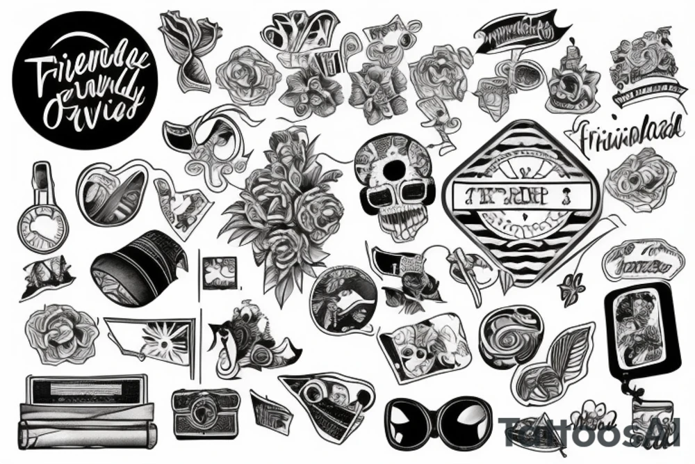 friendship and travell tattoo idea