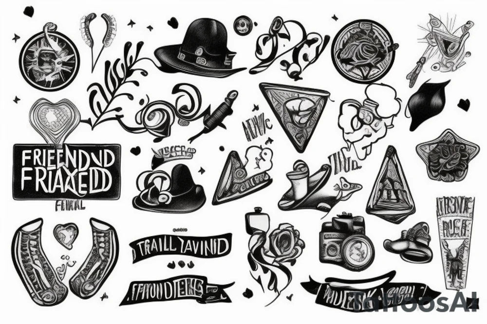 friendship and travell tattoo idea