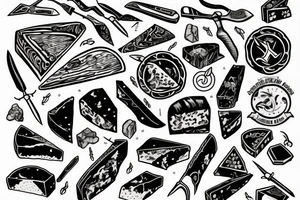 knife for cheese tattoo idea