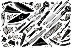 knife for cheese tattoo idea