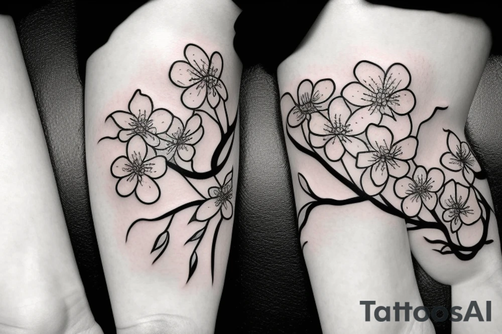 Cherry blossoms tattoo idea