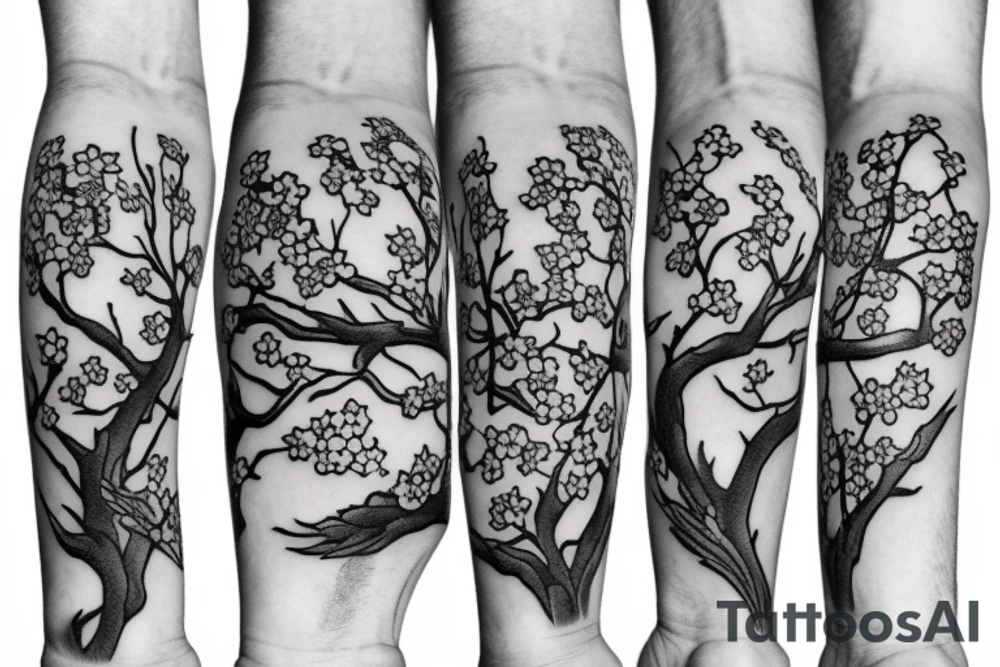 Cherry blossoms tattoo idea